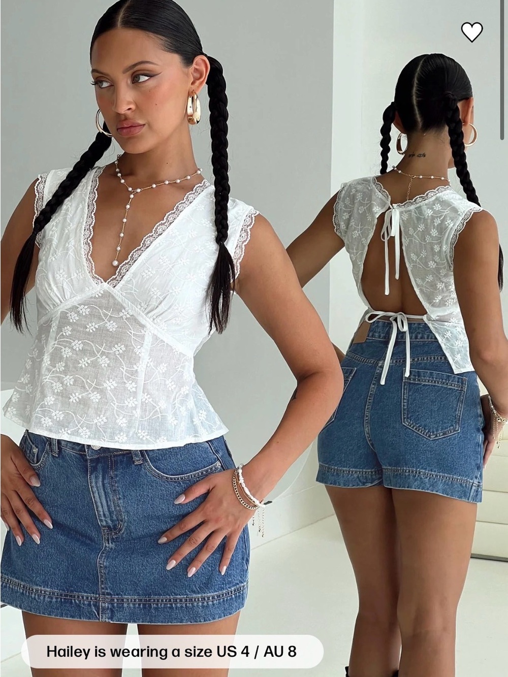 Princess Polly- Gimmie Top White size US4